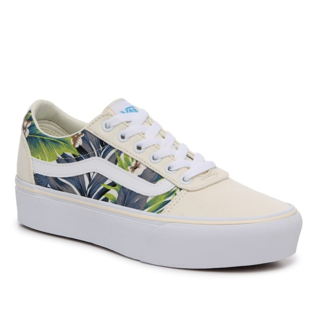 NIB Vans Ward Platform Paradise Floral Sneaker 10